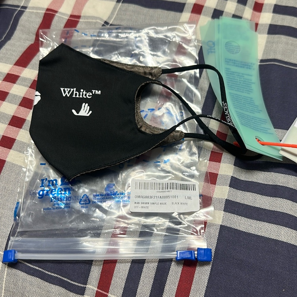Off-White Black & white Man Swim Simple Face Mask New logo NWT original pack - Picture 6 of 11
